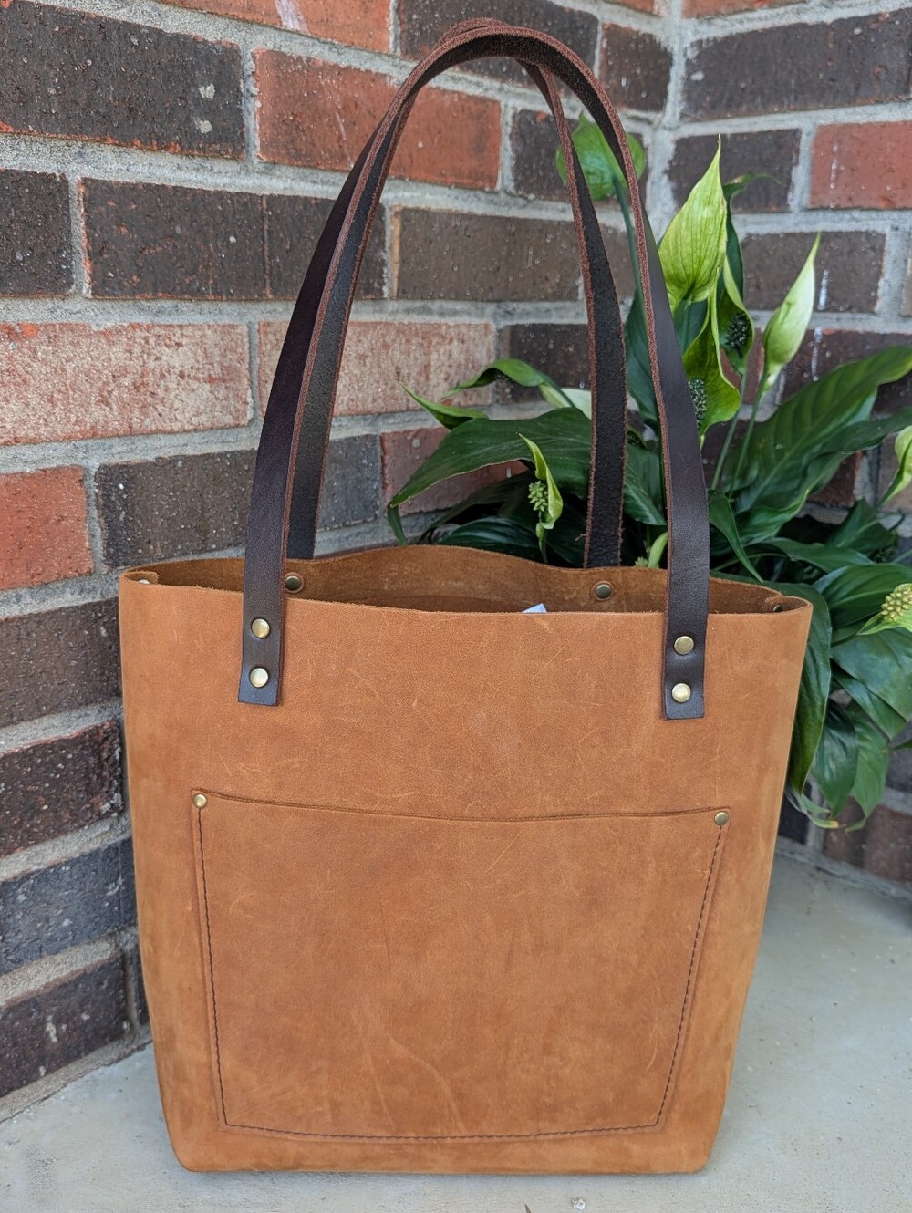 🤎EUC Portland Leather Goods Dakota Genuine Leather Oversized Shoulder Tote Bag